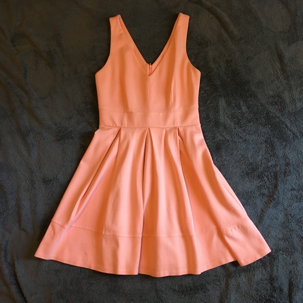Bar III - Peach Flair Waist Dress - Size M